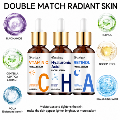 GenLink™ Triple Action Vitamin C, Retinol & Hyaluronic Acid Set