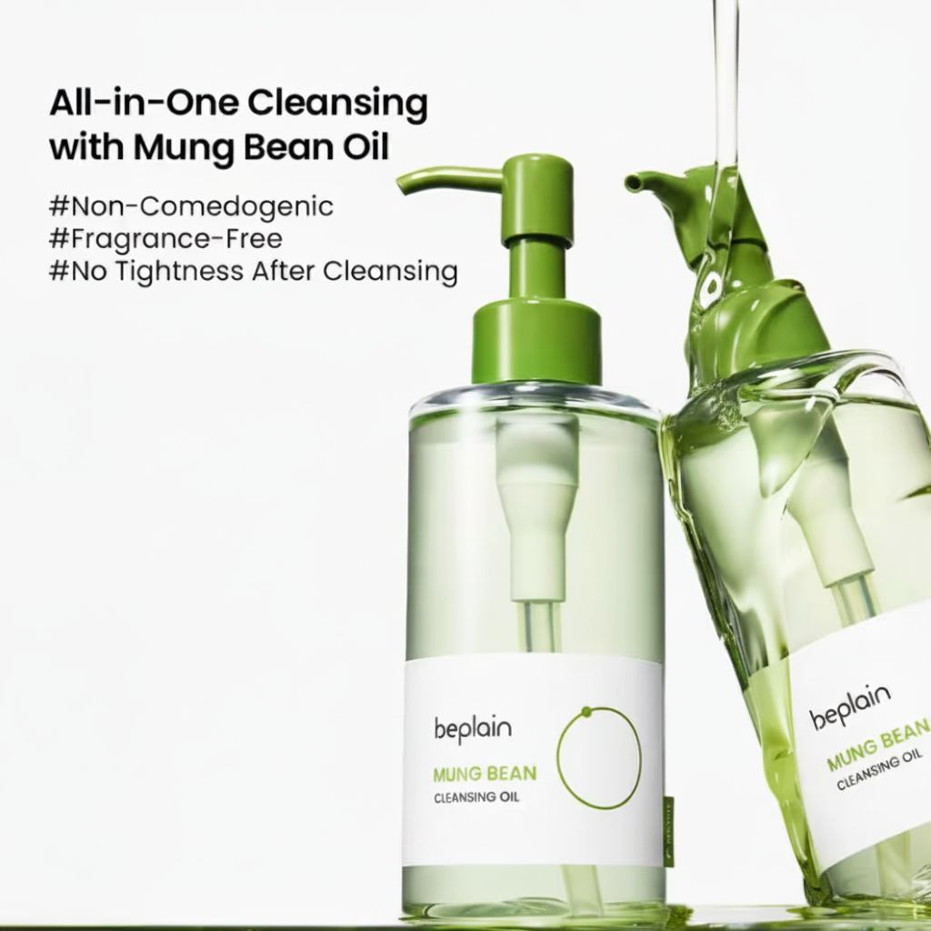 All-in-One Cleansing with Mung Bean Oil - Enhanced White Background